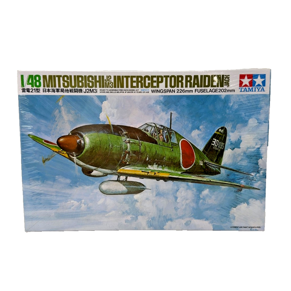 Tamiya 61018 1/48 Mitsubishi J2M3 Interceptor Raiden Jack Model Kit NIB